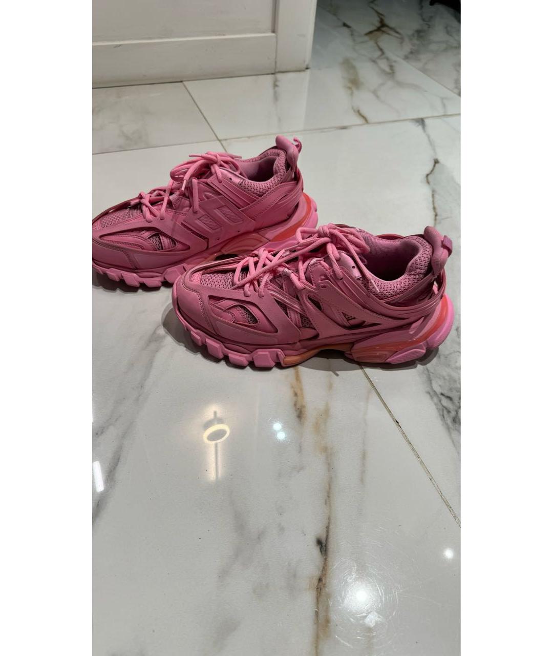 BALENCIAGA Розовые текстильные кроссовки, фото 6