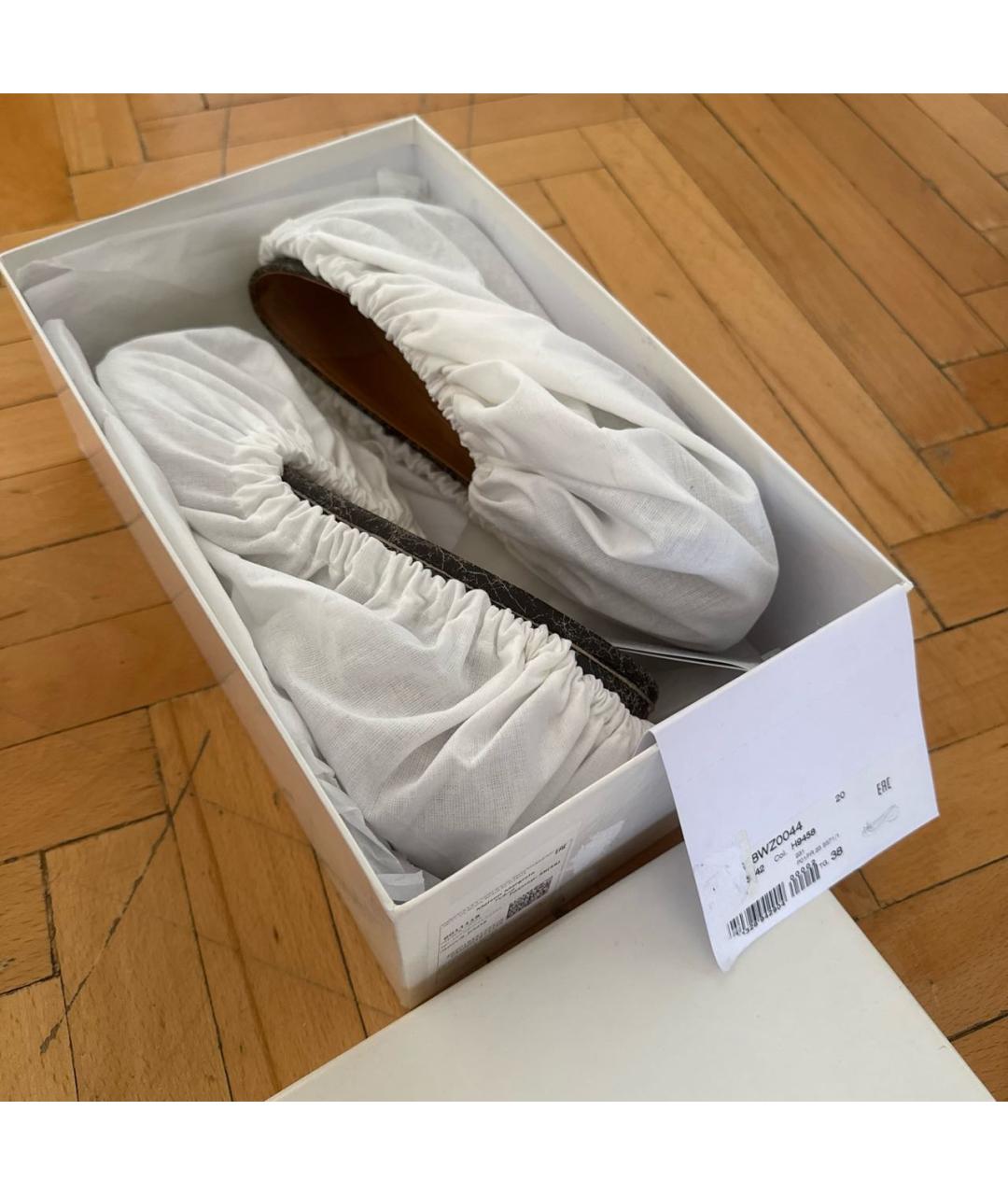 MAISON MARGIELA Коричневые кожаные туфли, фото 6