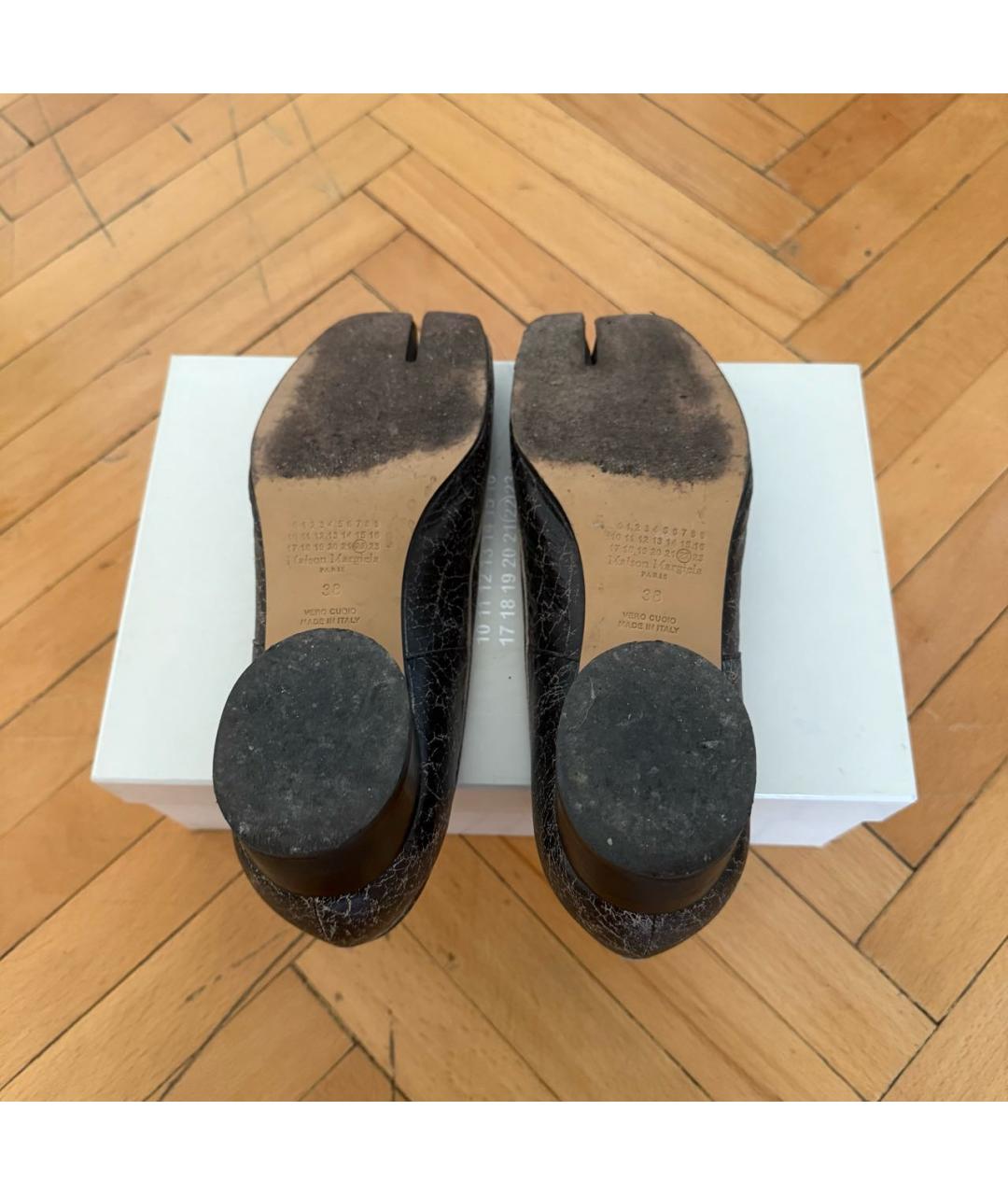 MAISON MARGIELA Коричневые кожаные туфли, фото 4