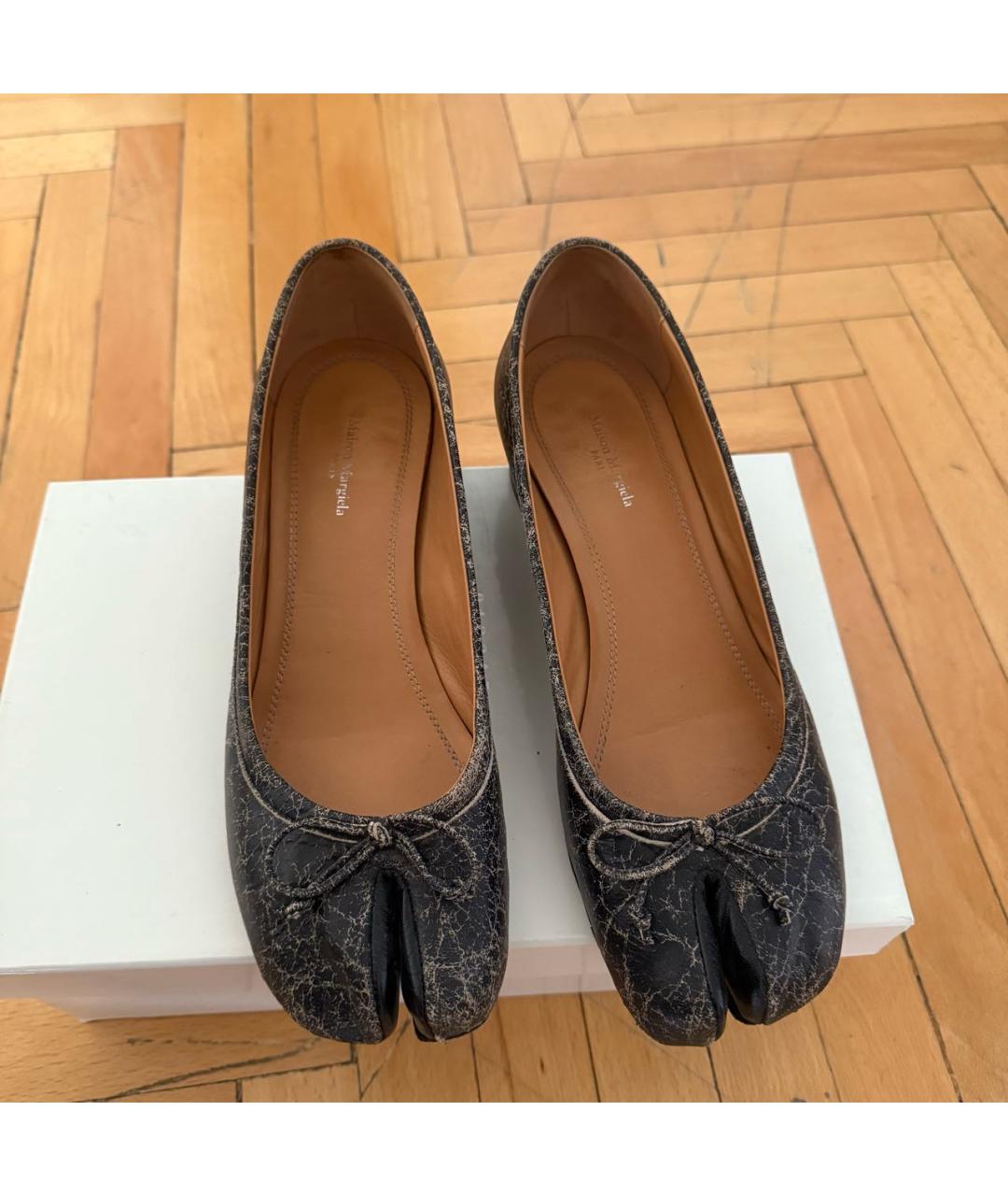 MAISON MARGIELA Коричневые кожаные туфли, фото 2