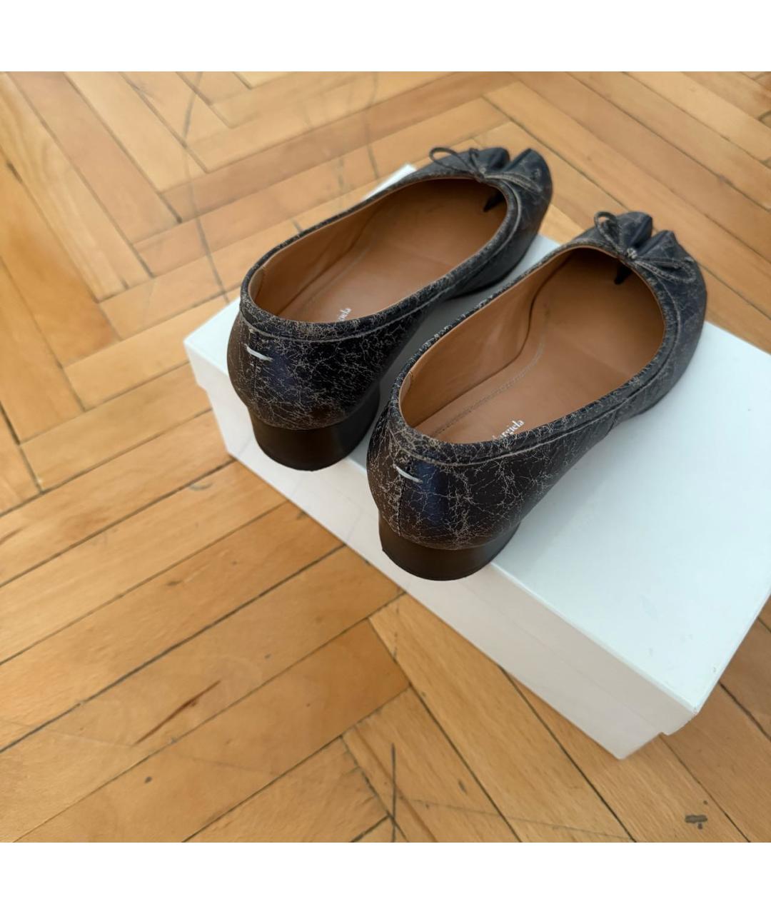 MAISON MARGIELA Коричневые кожаные туфли, фото 3