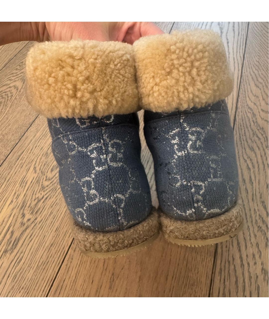 GUCCI Голубые полусапоги, фото 4