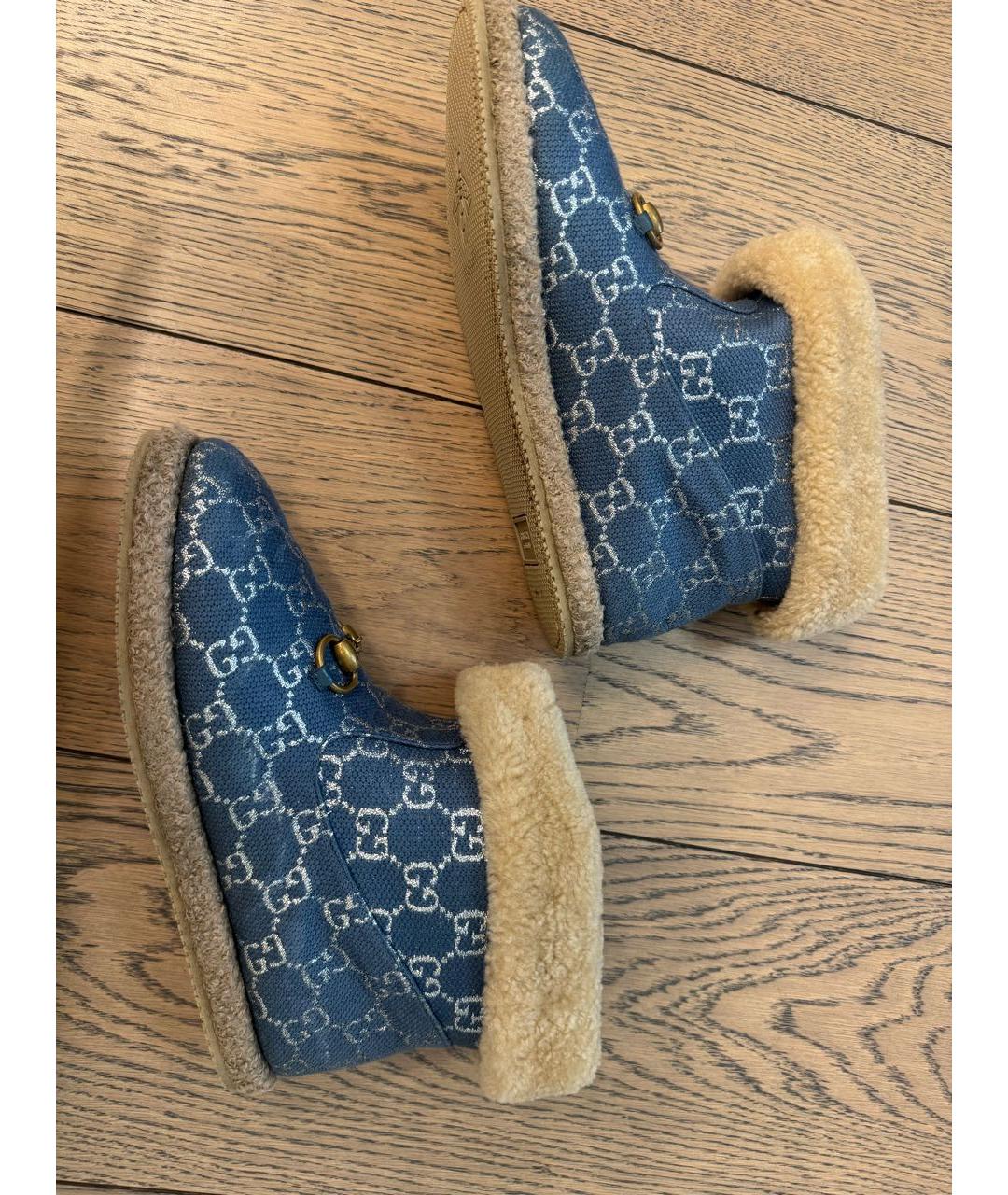 GUCCI Голубые полусапоги, фото 3