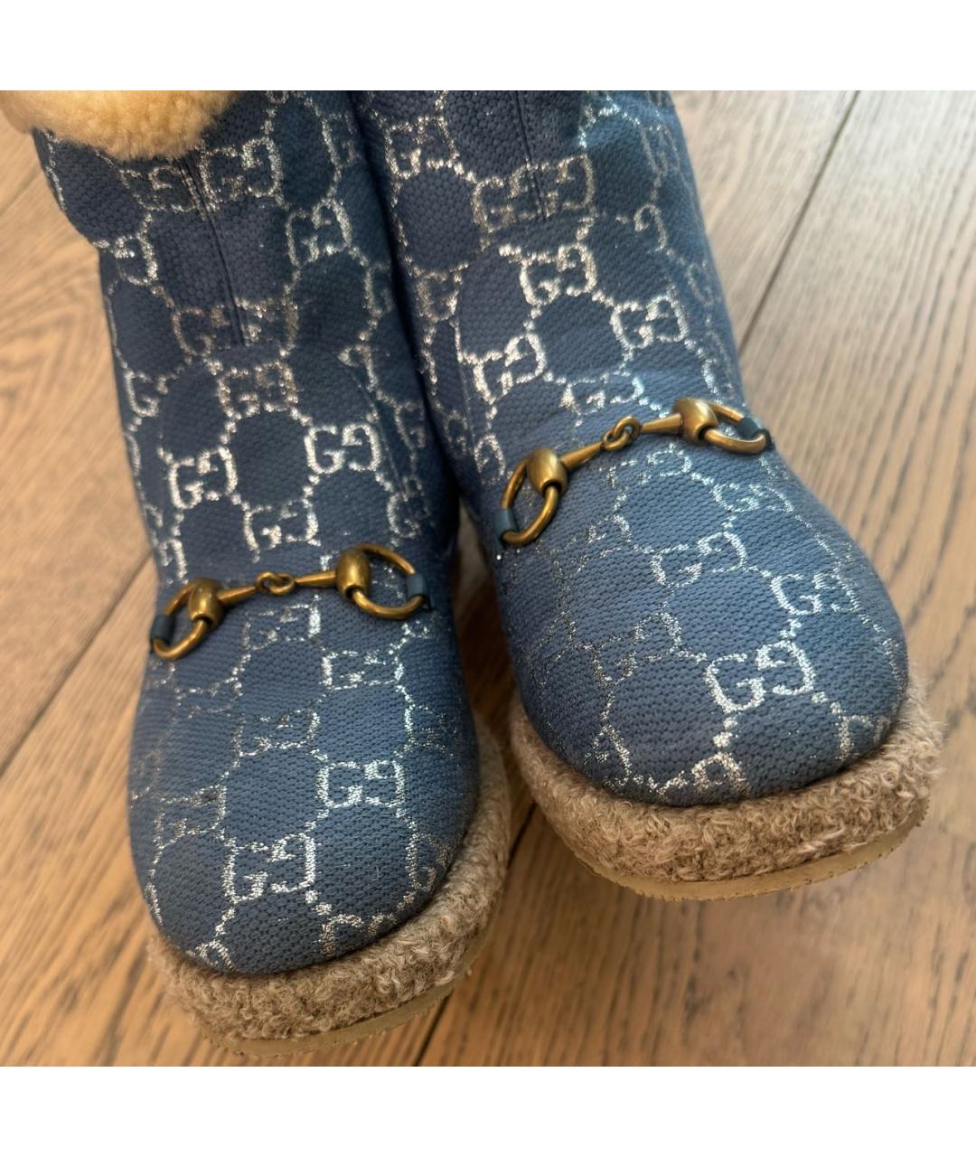 GUCCI Голубые полусапоги, фото 6