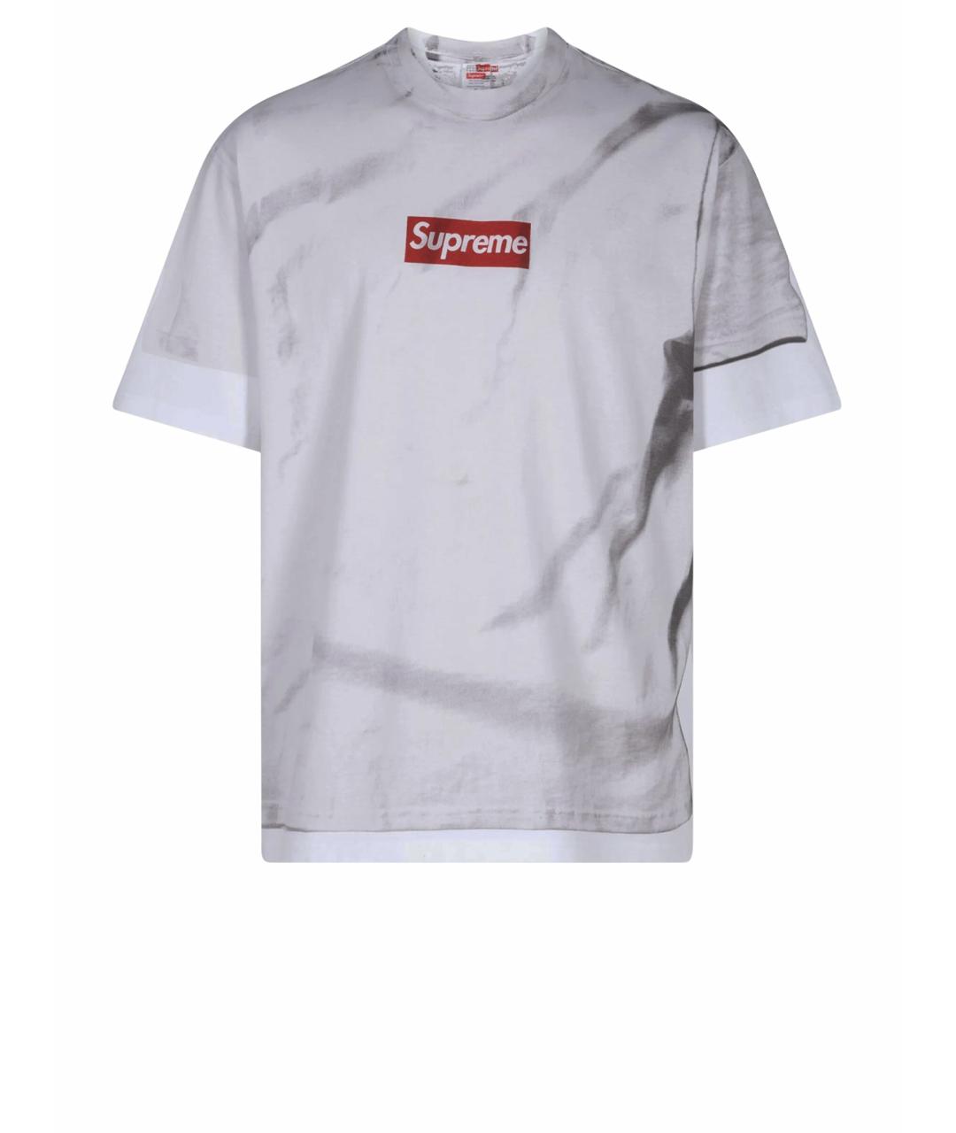 SUPREME Белая хлопковая футболка, фото 1