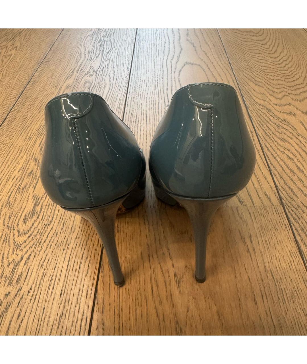 DOLCE&GABBANA Голубые кожаные туфли, фото 3