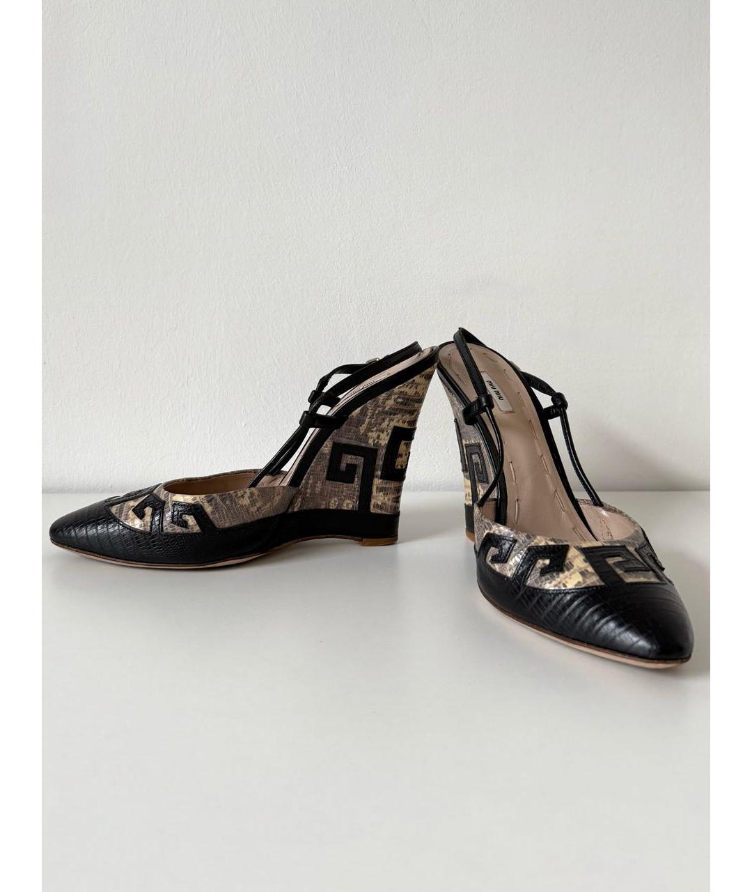 MIU MIU Черные кожаные туфли, фото 6