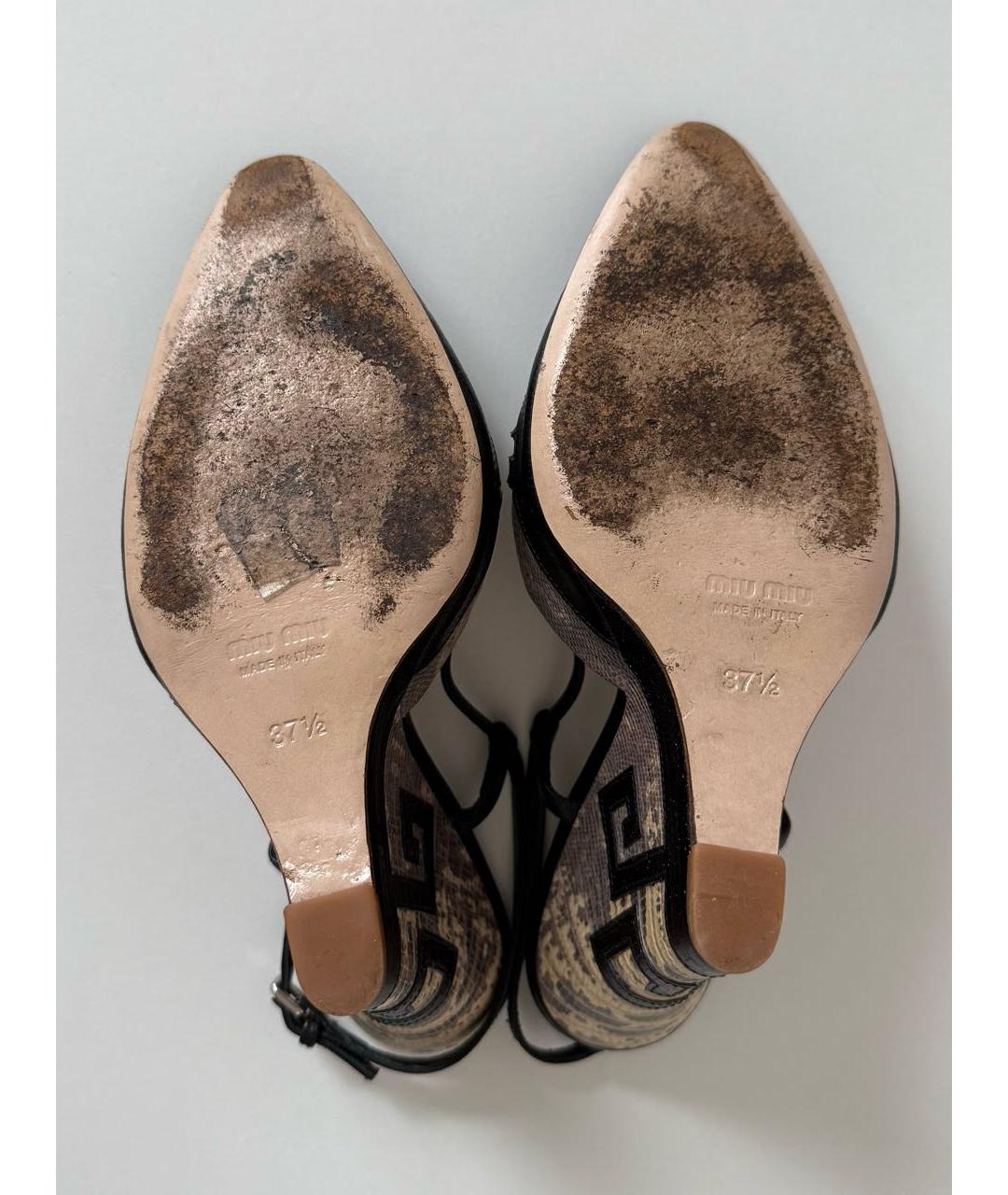 MIU MIU Черные кожаные туфли, фото 7