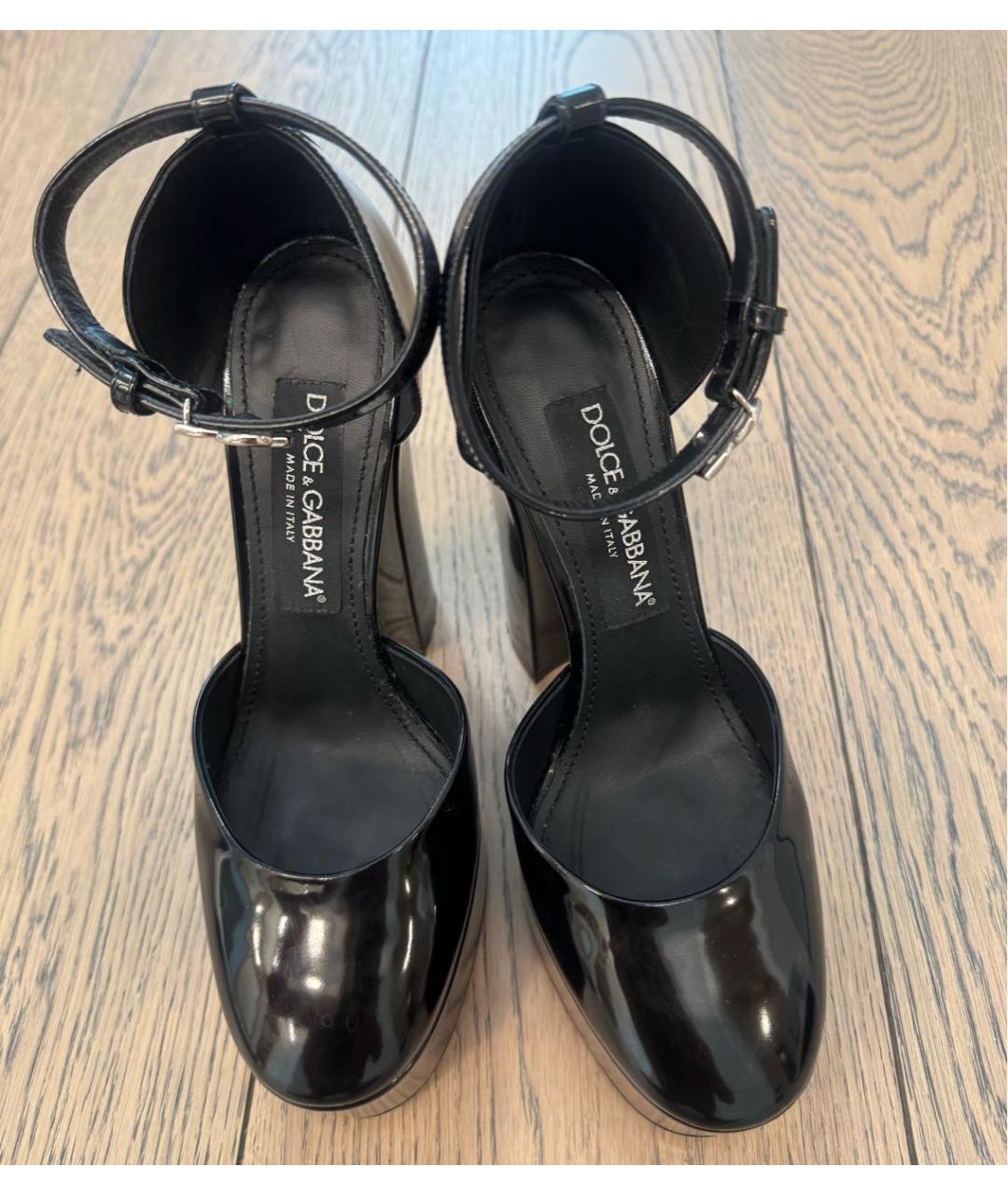 DOLCE&GABBANA Черные туфли из лакированной кожи, фото 5