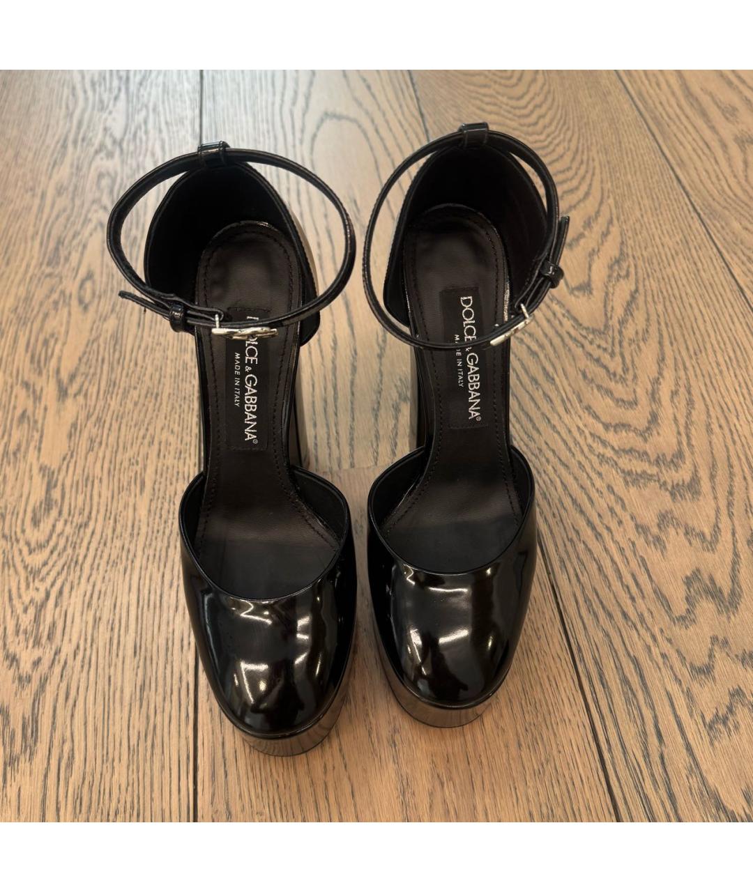 DOLCE&GABBANA Черные туфли из лакированной кожи, фото 2