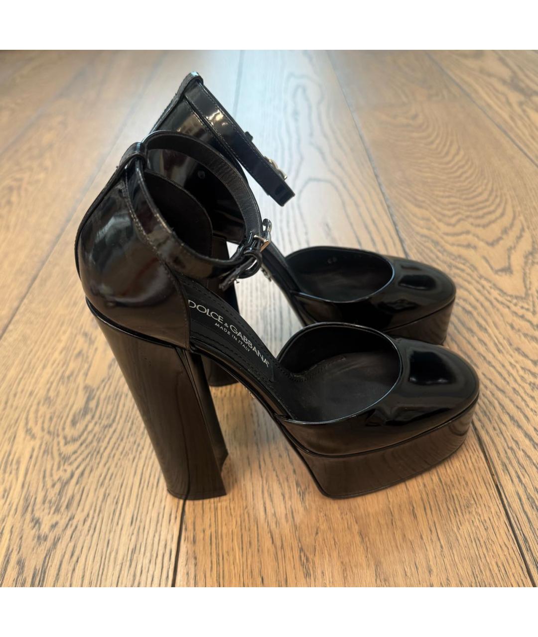 DOLCE&GABBANA Черные туфли из лакированной кожи, фото 8