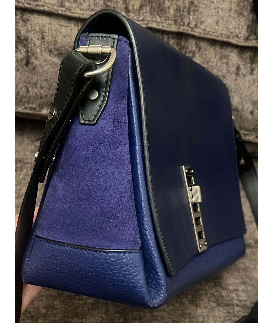 PROENZA SCHOULER Темно-синяя кожаная сумка тоут, фото 2