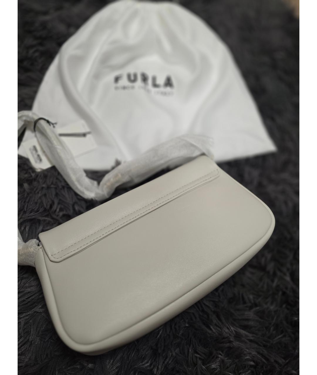 FURLA Бежевая кожаная сумка через плечо, фото 3