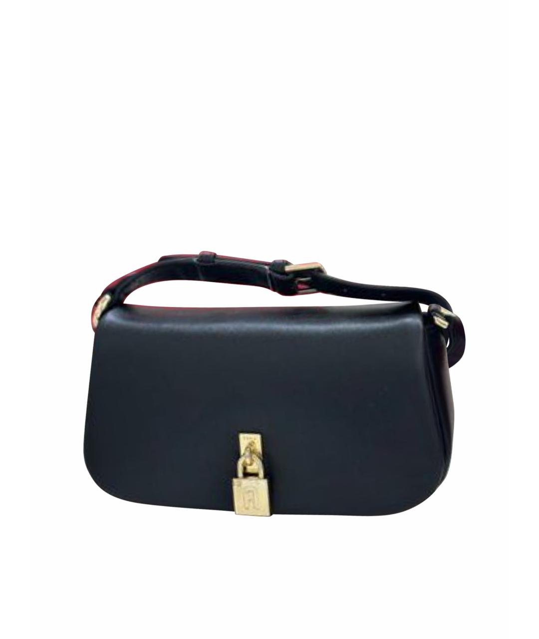 FURLA Черная кожаная сумка через плечо, фото 1