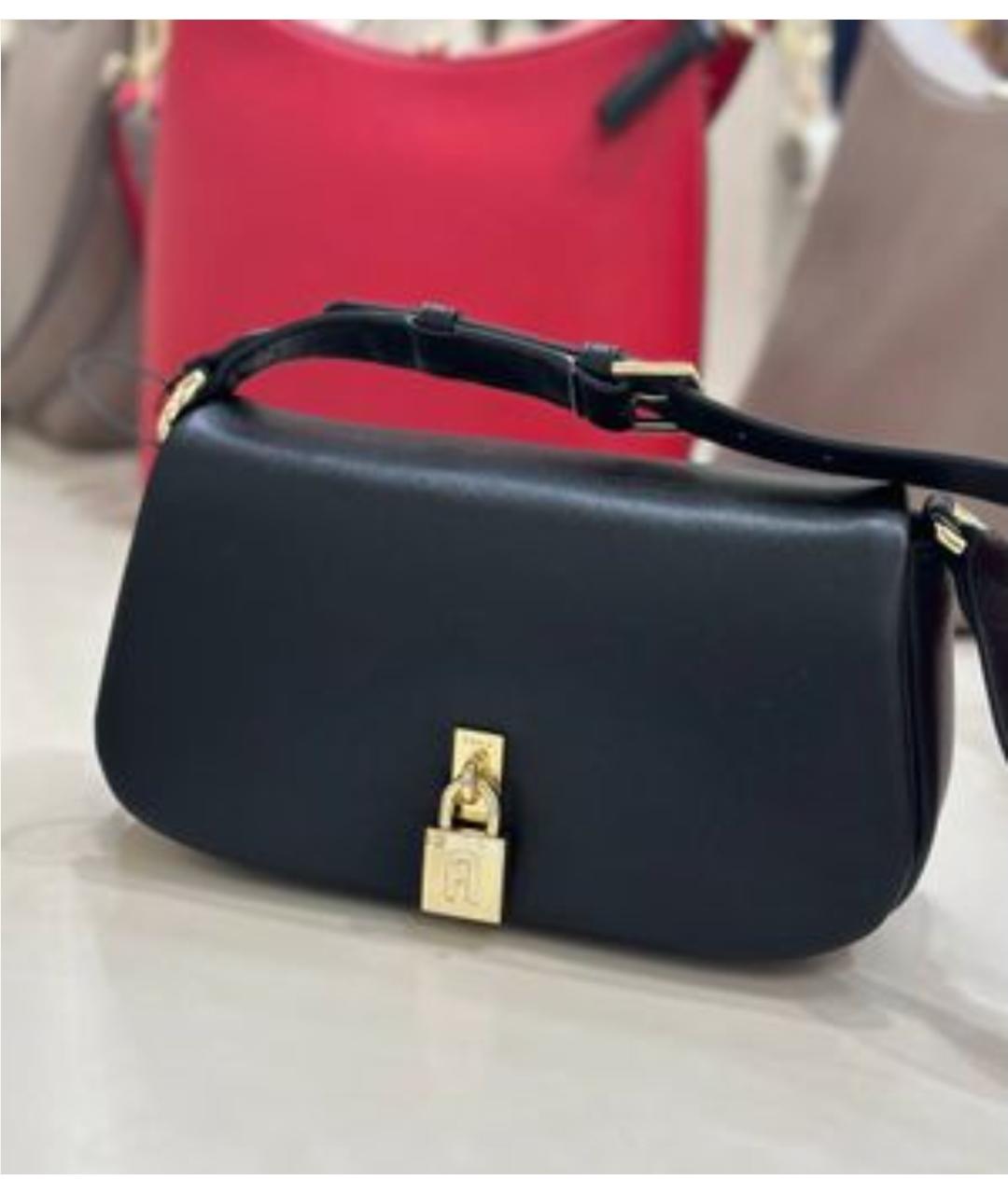FURLA Черная кожаная сумка через плечо, фото 2