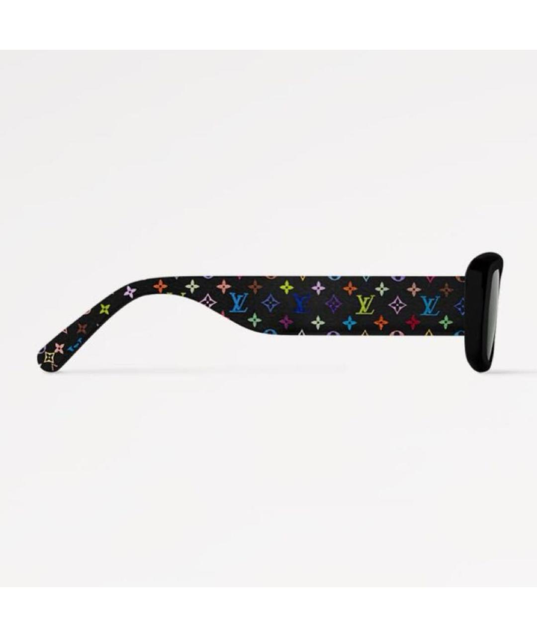 LOUIS VUITTON Черные металлические солнцезащитные очки, фото 3