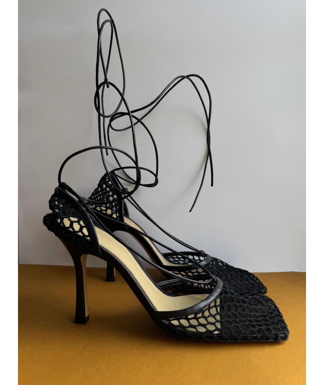 BOTTEGA VENETA Черные босоножки, фото 4