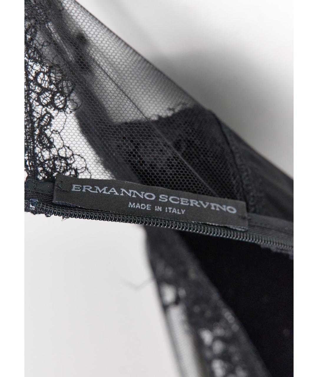 ERMANNO SCERVINO Черное вискозное коктейльное платье, фото 5