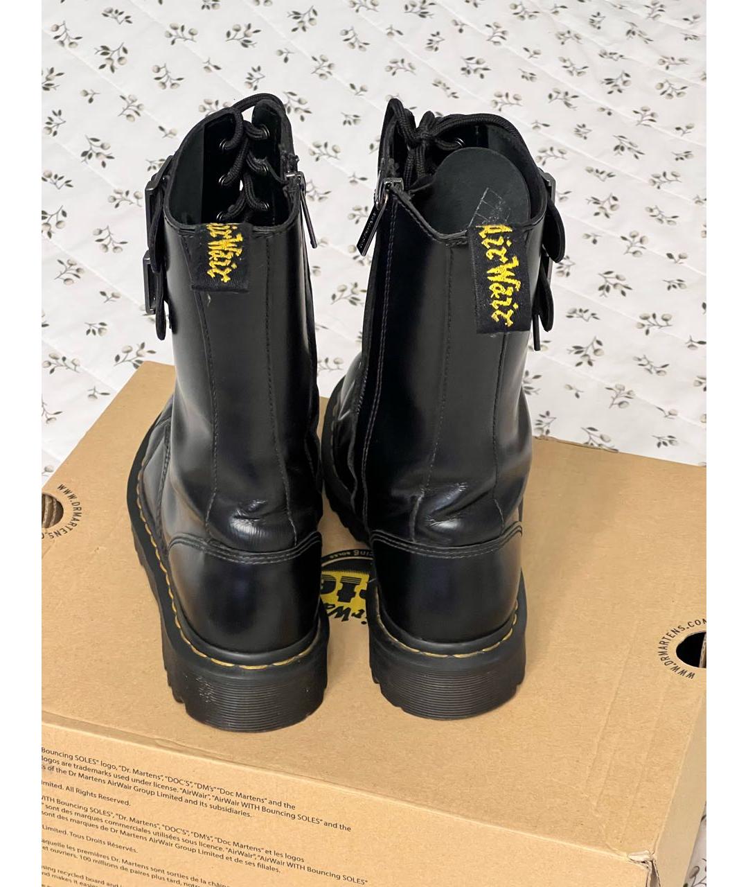 DR. MARTENS Черные кожаные ботинки, фото 4