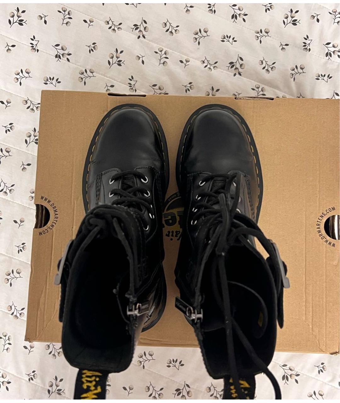 DR. MARTENS Черные кожаные ботинки, фото 3