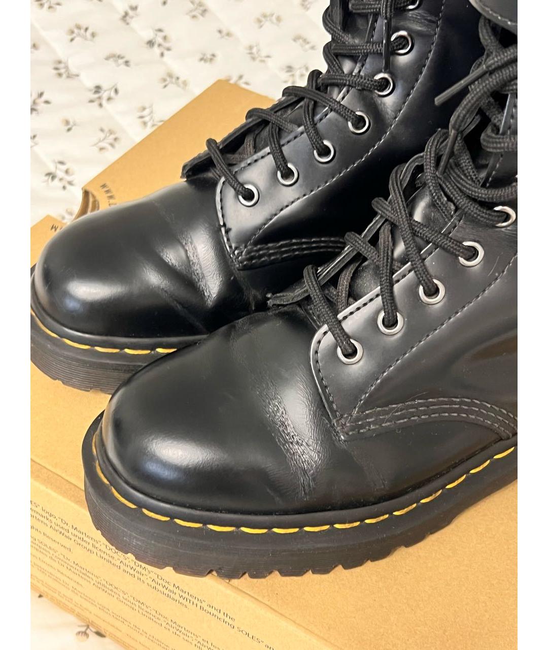 DR. MARTENS Черные кожаные ботинки, фото 6