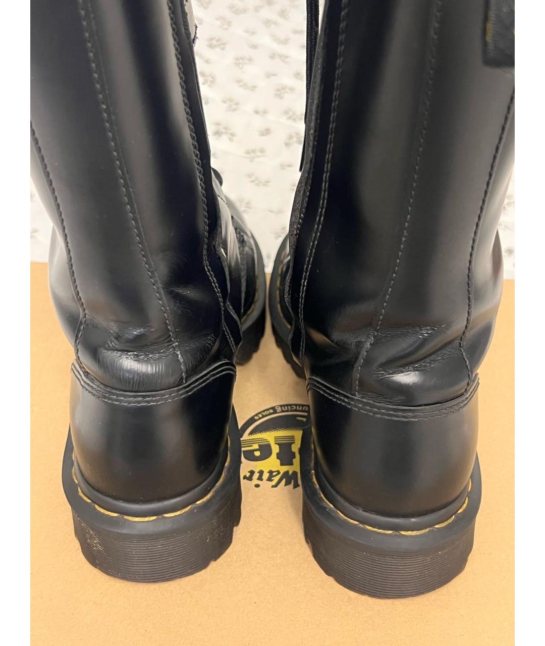 DR. MARTENS Черные кожаные ботинки, фото 7