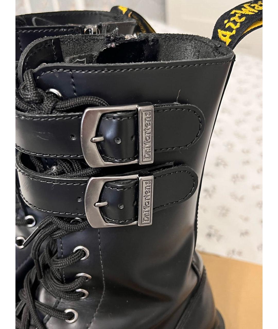 DR. MARTENS Черные кожаные ботинки, фото 5