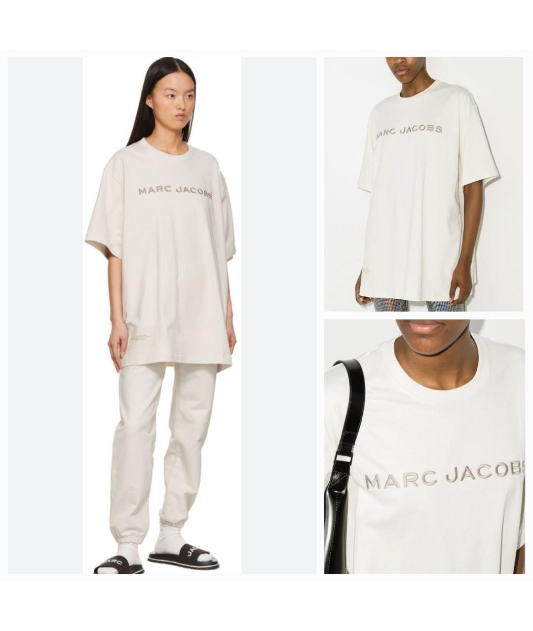 MARC JACOBS Белая хлопковая футболка, фото 2