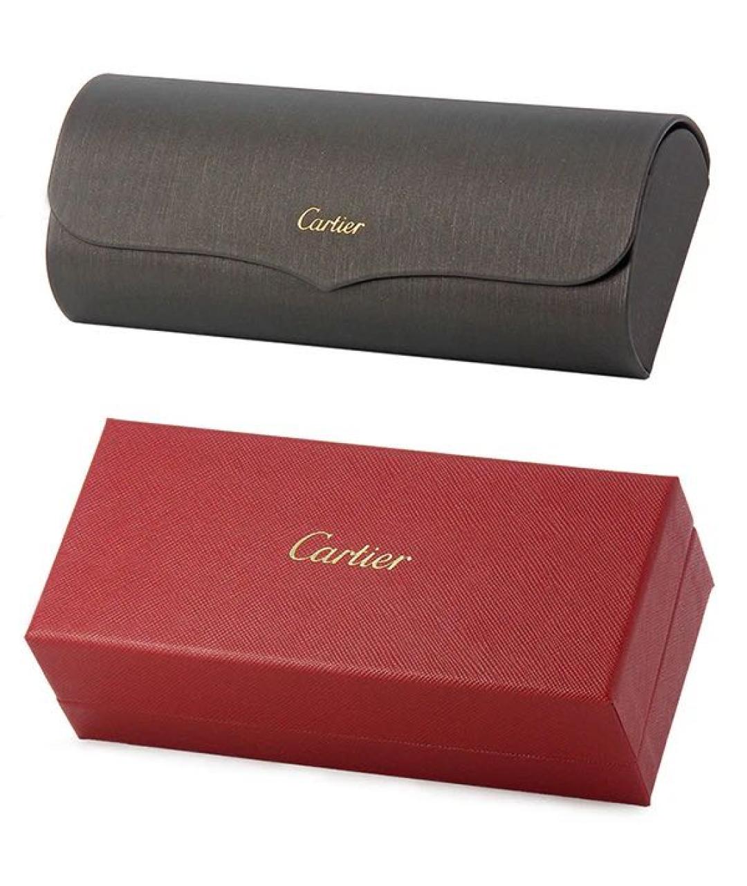 CARTIER Коричневые пластиковые солнцезащитные очки, фото 4