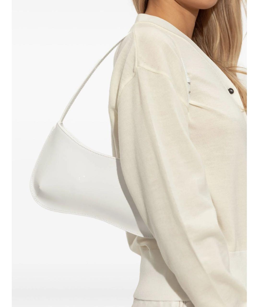 JACQUEMUS Белая кожаная сумка с короткими ручками, фото 2