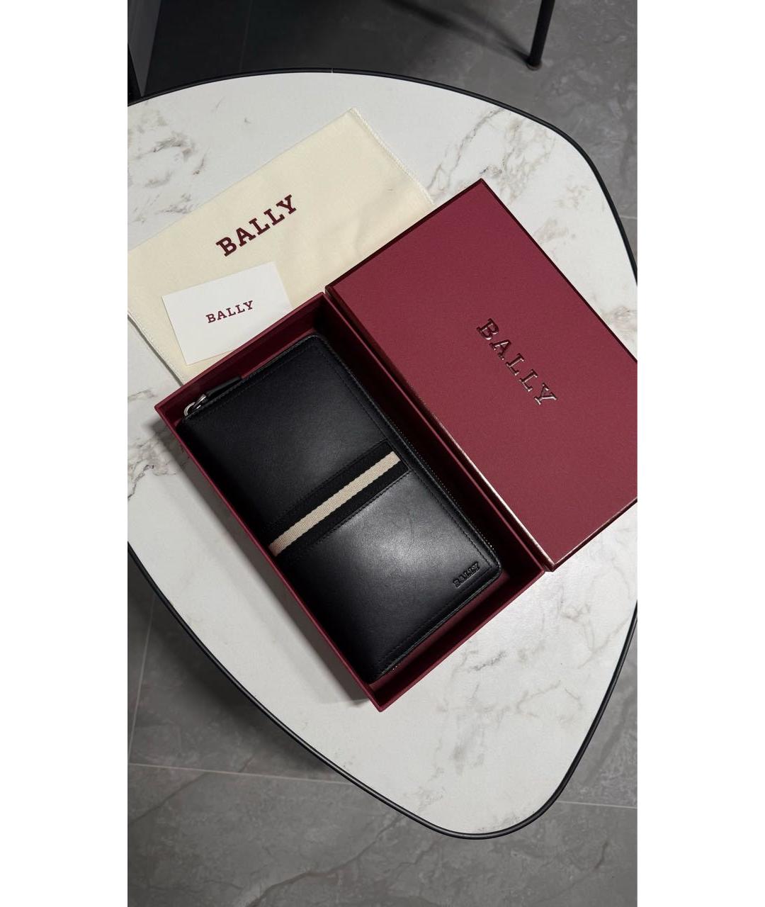 BALLY Черный кожаный кошелек, фото 8
