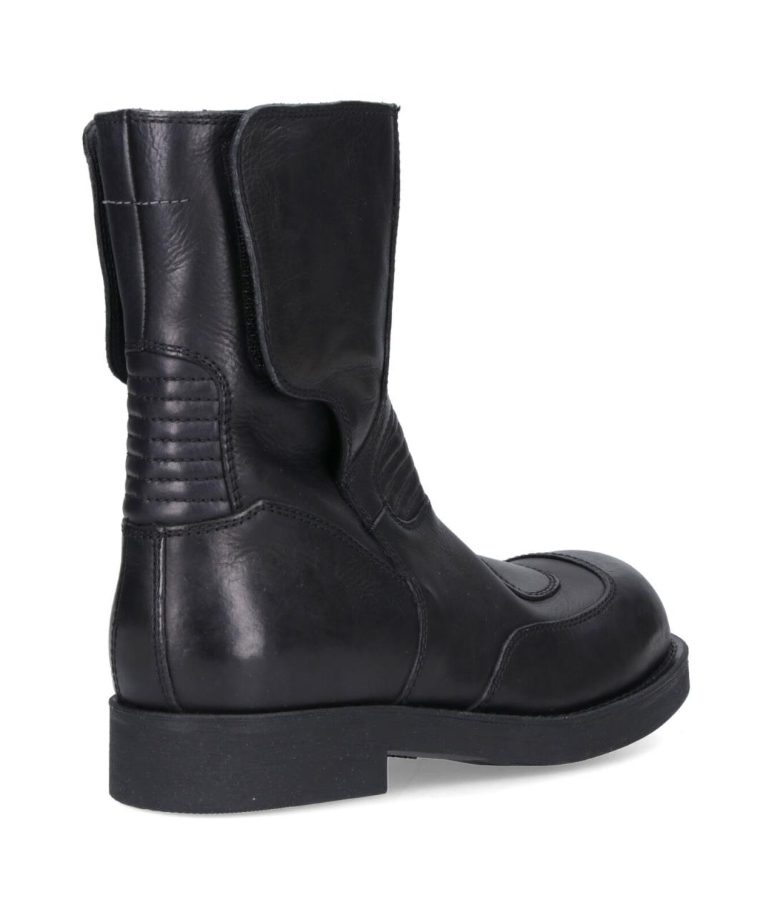MM6 MAISON MARGIELA Черные кожаные высокие ботинки, фото 4