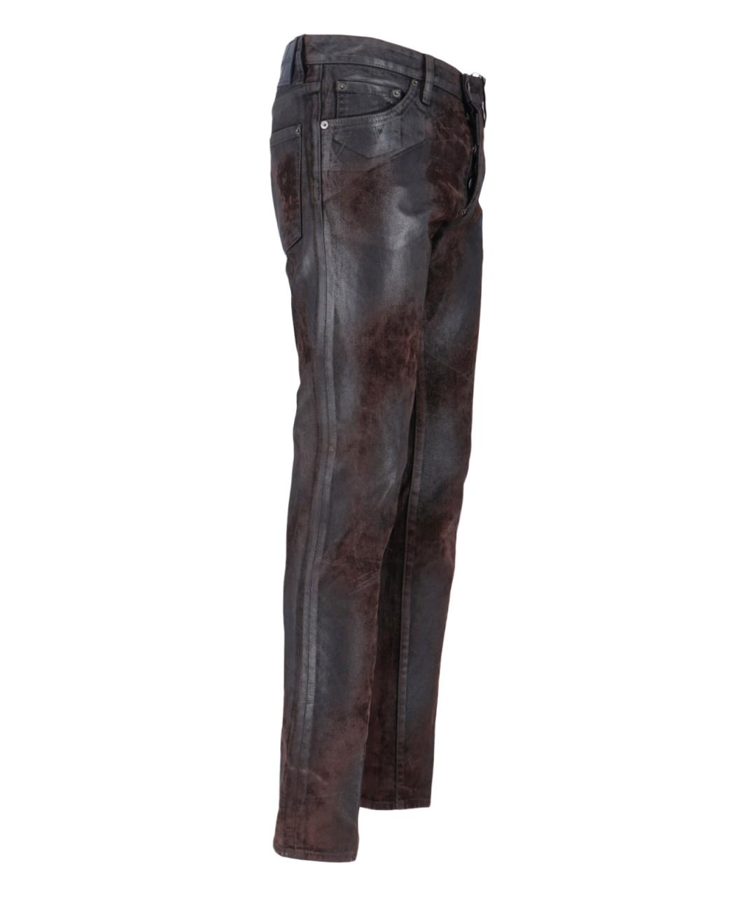 DSQUARED2 Коричневые хлопковые прямые джинсы, фото 3