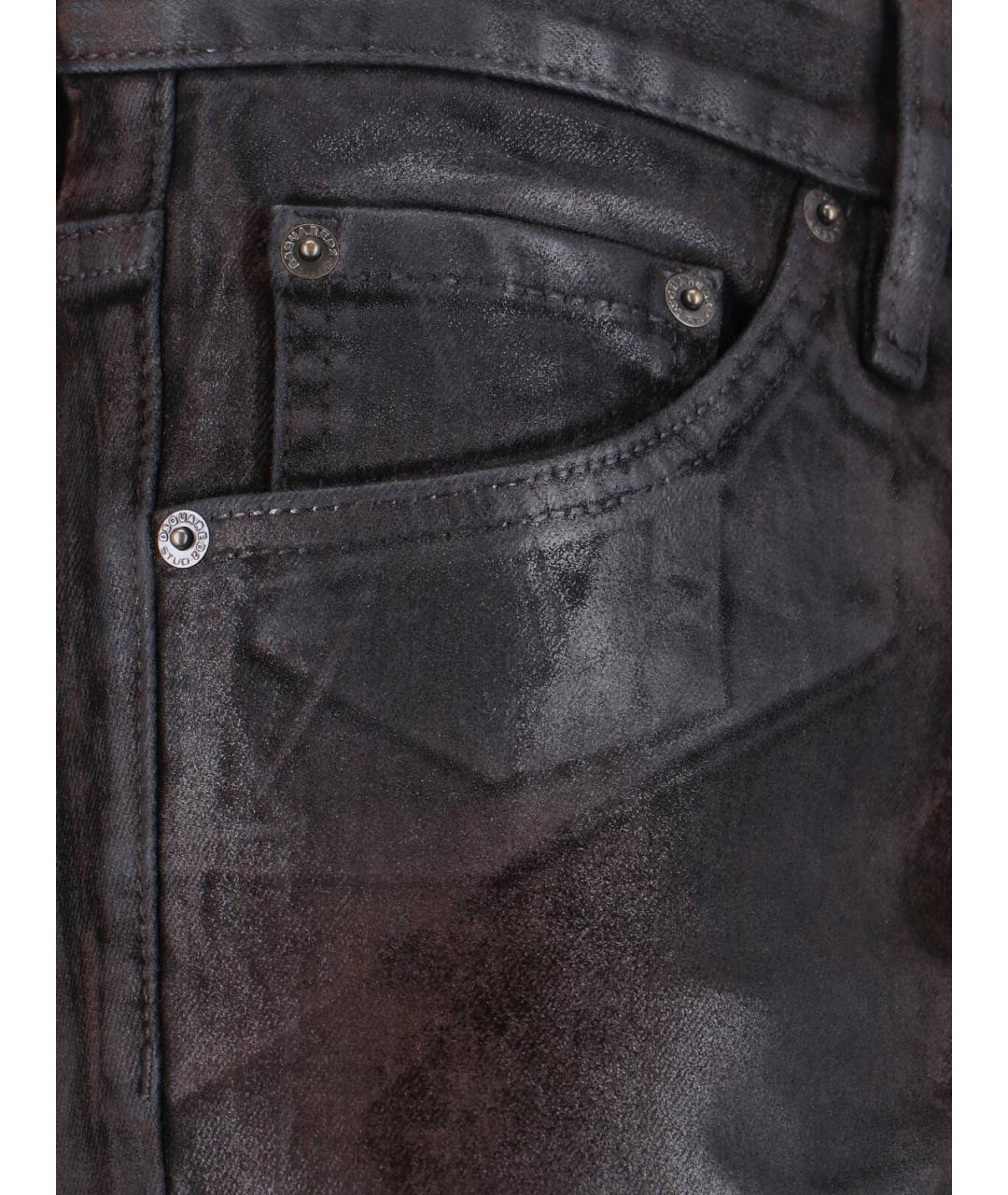 DSQUARED2 Коричневые хлопковые прямые джинсы, фото 4