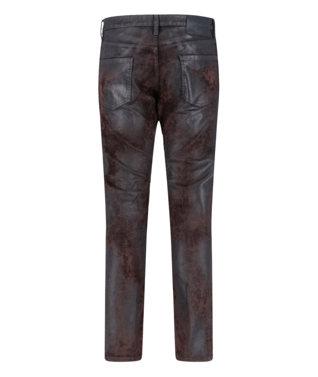 DSQUARED2 Коричневые хлопковые прямые джинсы, фото 2