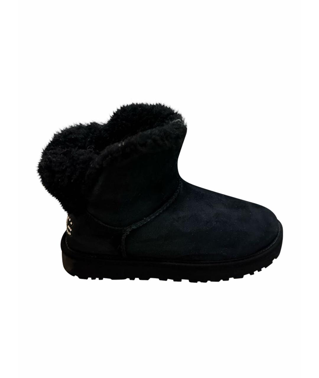 UGG AUSTRALIA Черные замшевые ботинки, фото 6