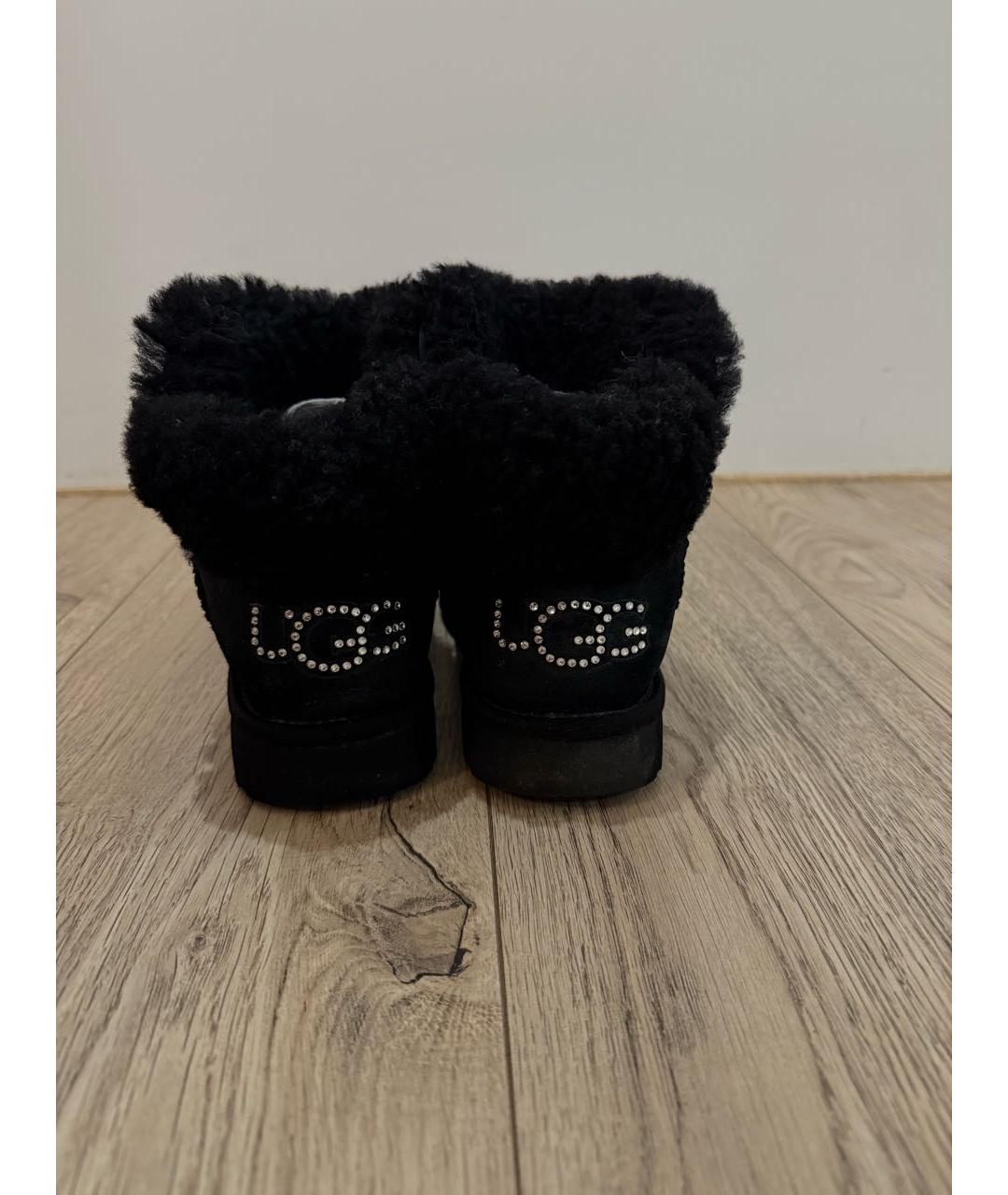 UGG AUSTRALIA Черные замшевые ботинки, фото 4
