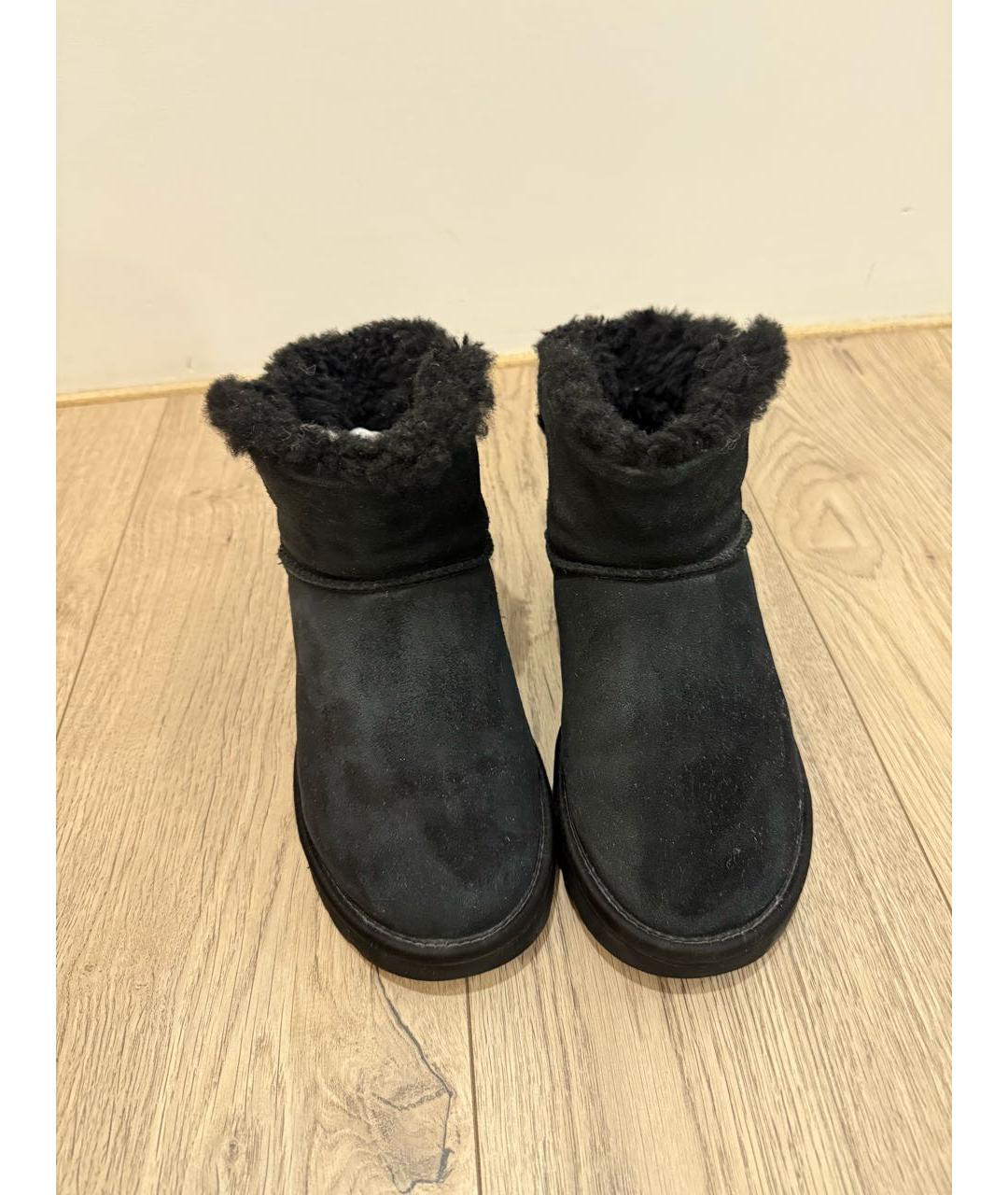 UGG AUSTRALIA Черные замшевые ботинки, фото 2