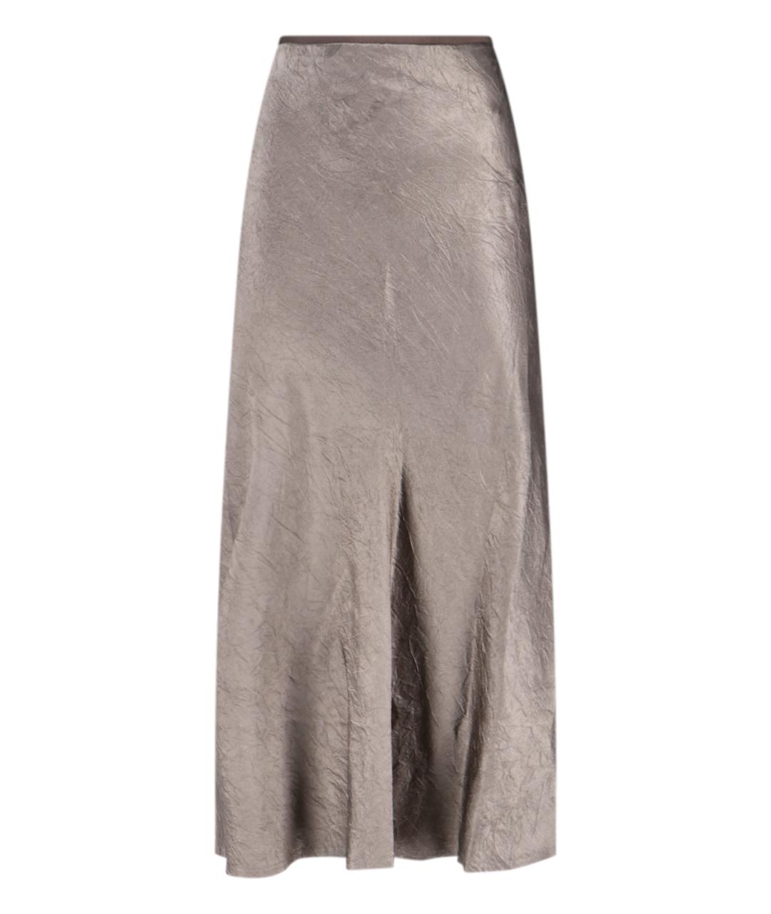 MAISON MARGIELA Бежевая ацетатная юбка миди, фото 1