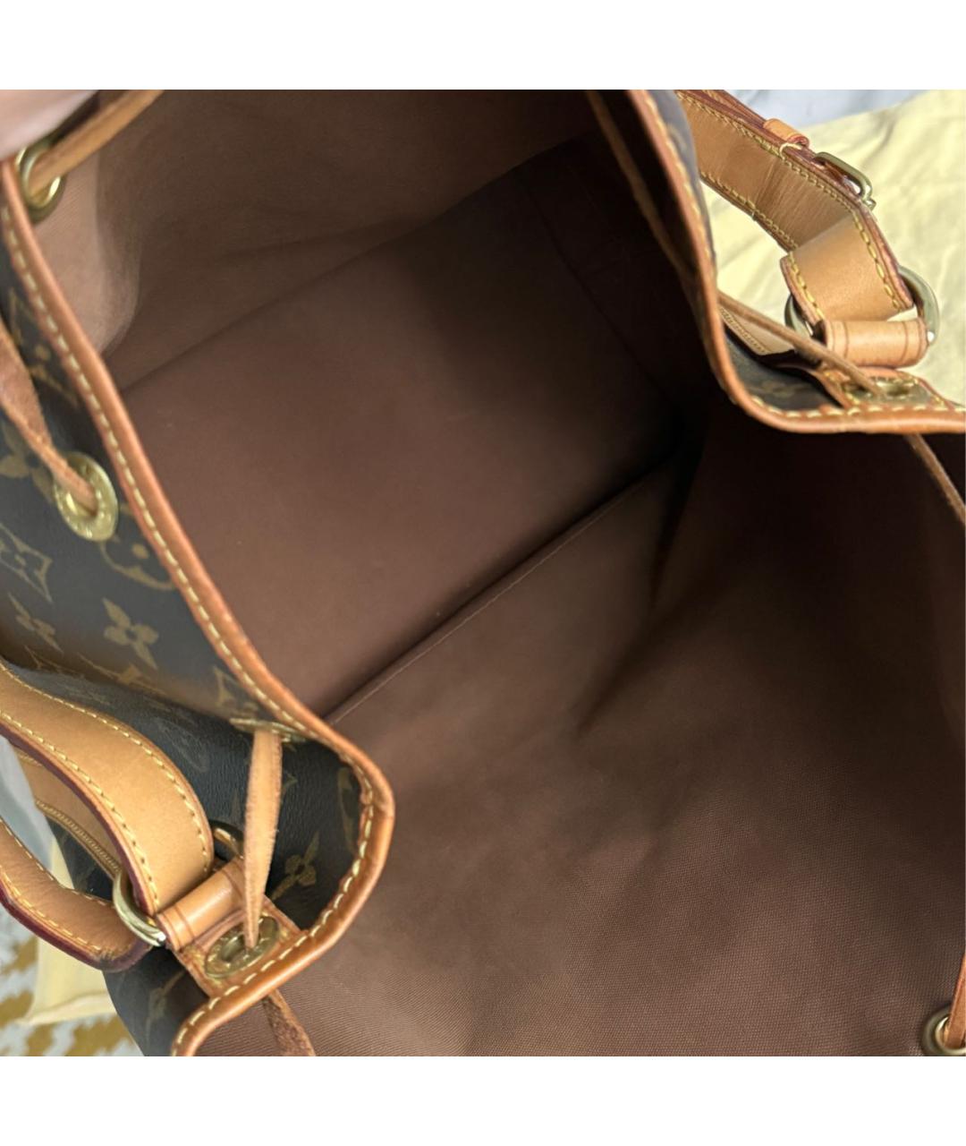 LOUIS VUITTON Коричневая кожаная сумка через плечо, фото 6