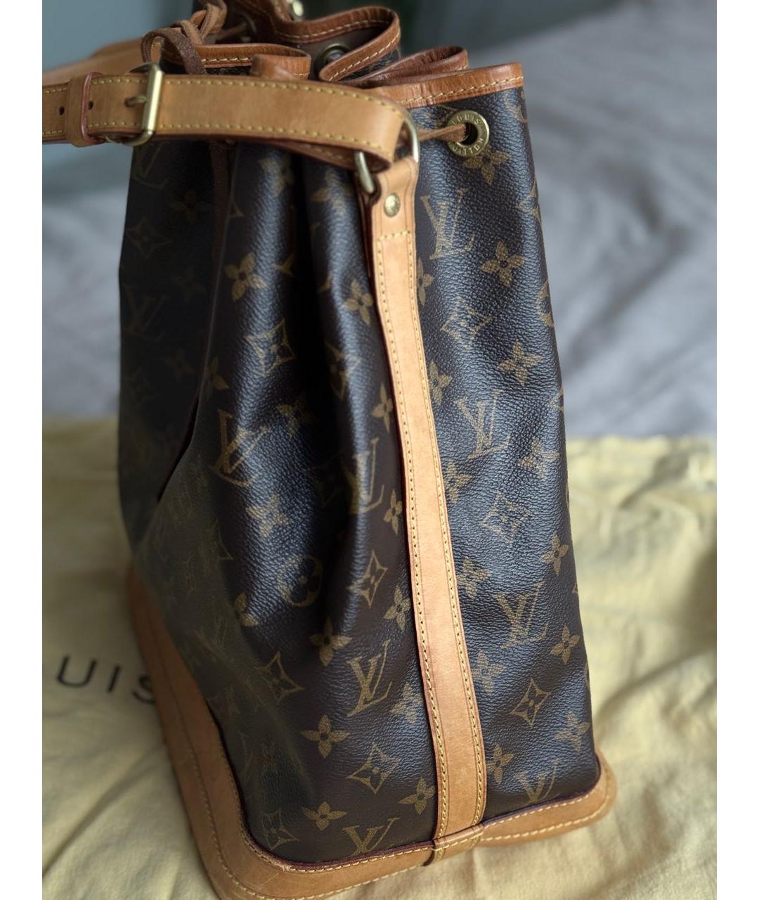 LOUIS VUITTON Коричневая кожаная сумка через плечо, фото 3