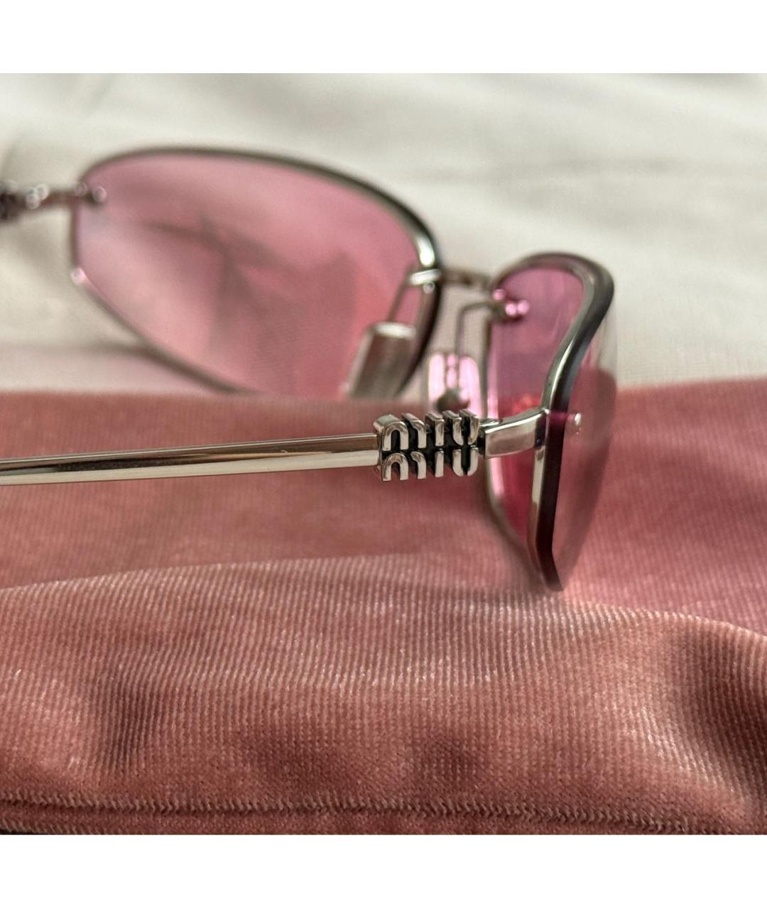 MIU MIU Розовые солнцезащитные очки, фото 5