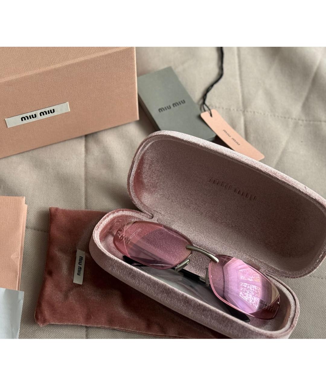 MIU MIU Розовые солнцезащитные очки, фото 2