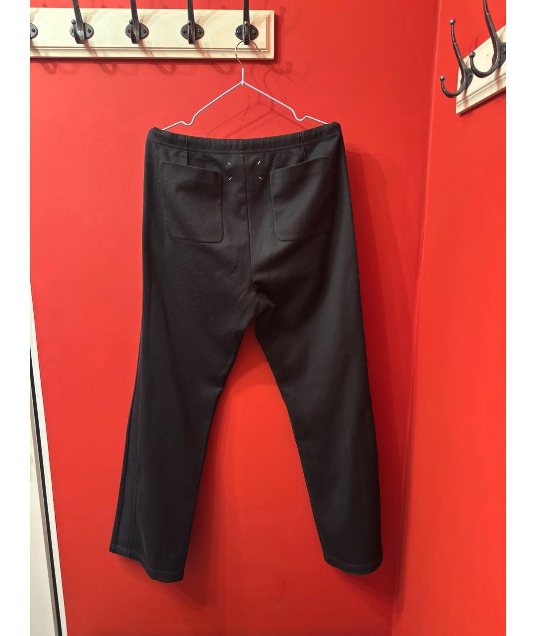 MAISON MARGIELA Черные хлопковые классические брюки, фото 2
