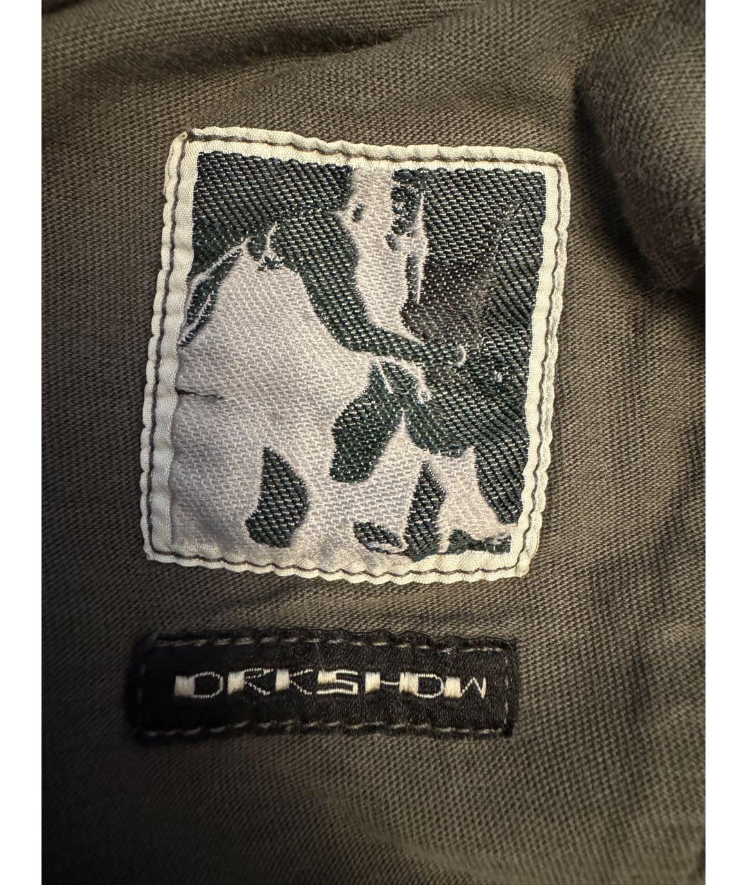 RICK OWENS DRKSHDW Серые хлопковые шорты, фото 4