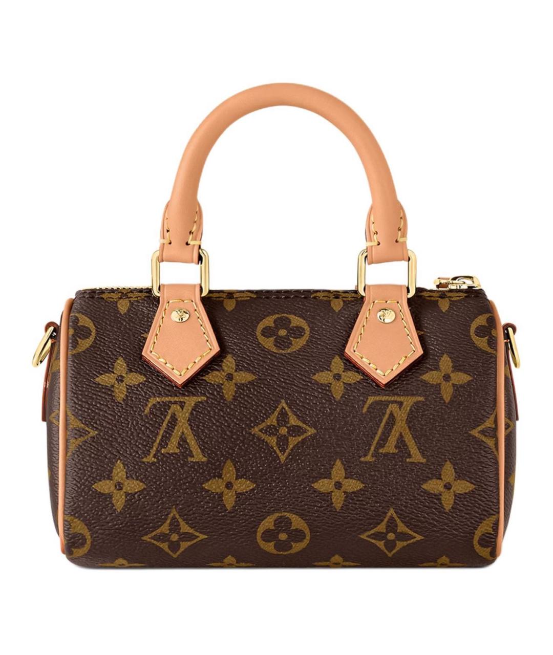 LOUIS VUITTON Коричневая кожаная сумка с короткими ручками, фото 1