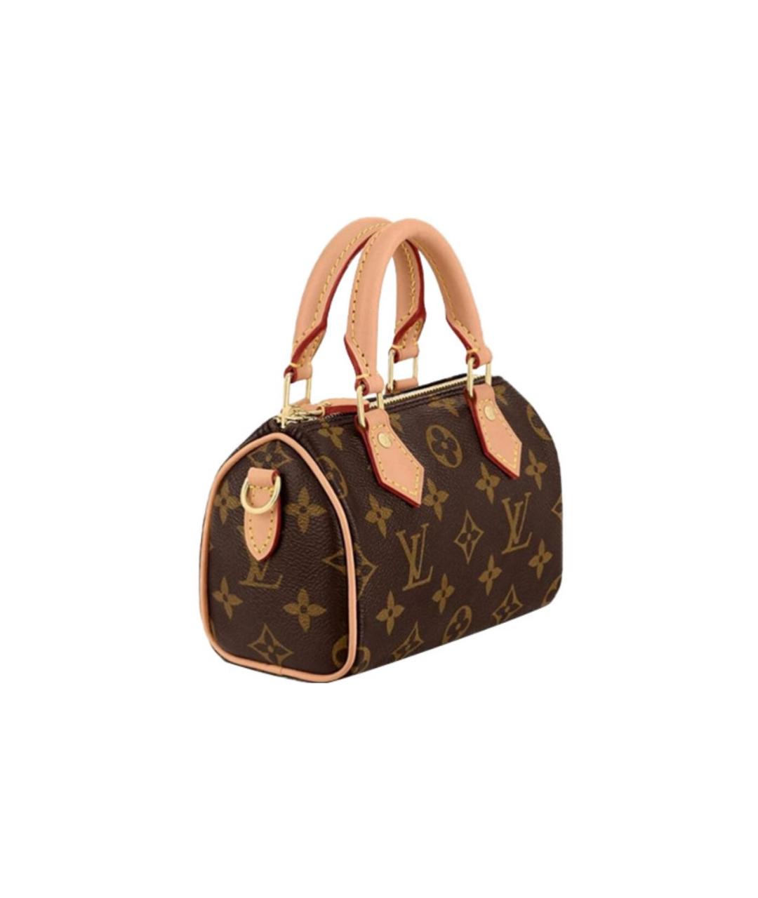 LOUIS VUITTON Коричневая кожаная сумка с короткими ручками, фото 2