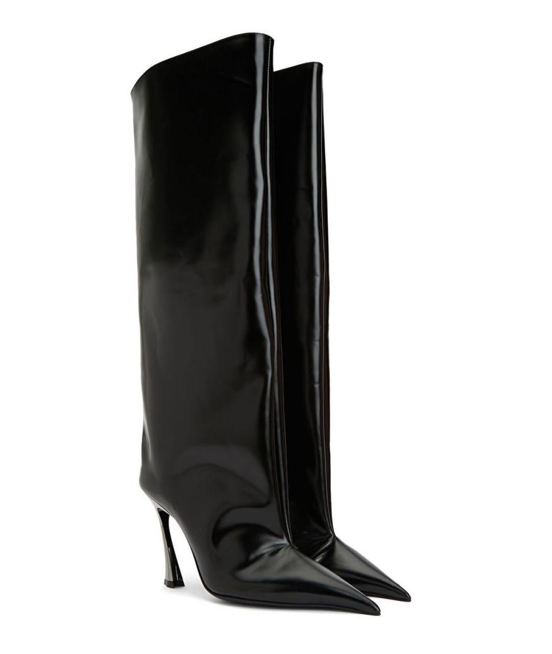 MUGLER Черные кожаные сапоги, фото 4