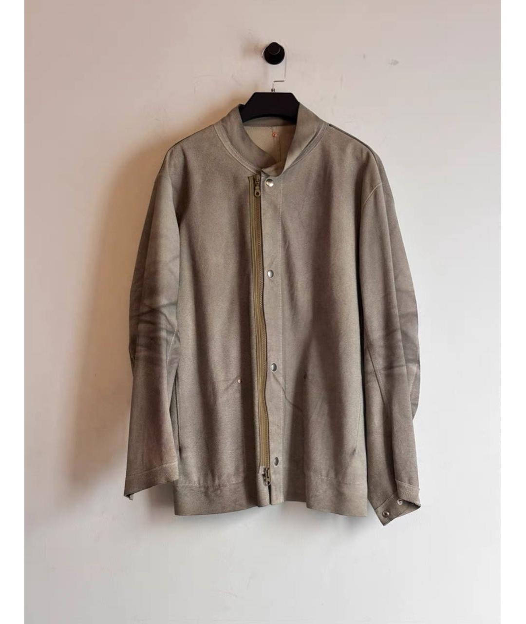 MAISON MARGIELA Бежевая кожаная куртка, фото 5