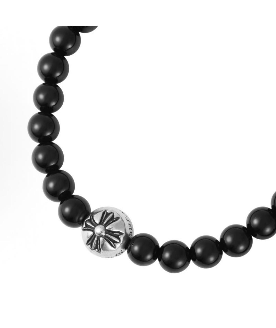 CHROME HEARTS Черный серебряный браслет, фото 4